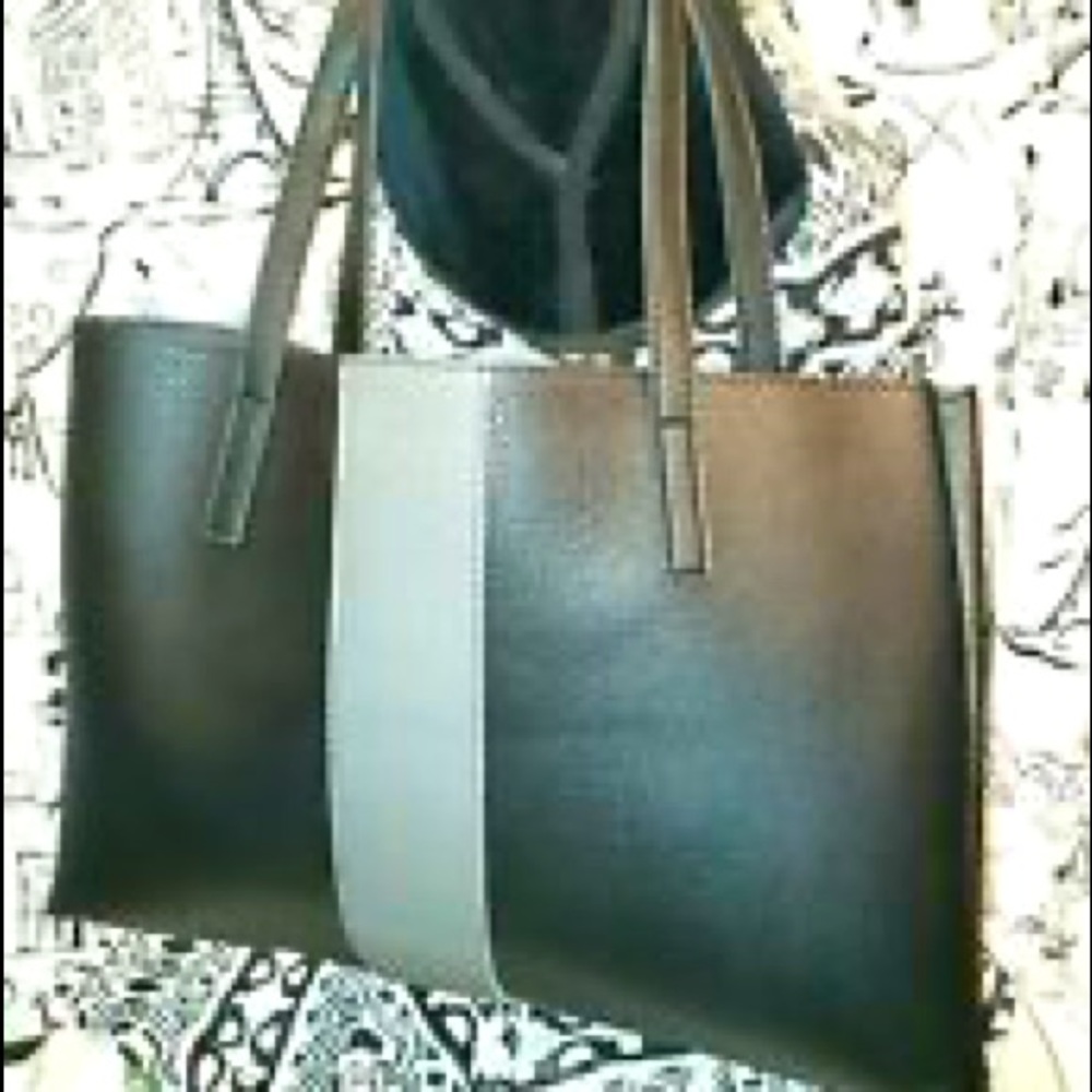 *SOLD*Vince Camuto Luck Tote Purse Black Vegan Leather
